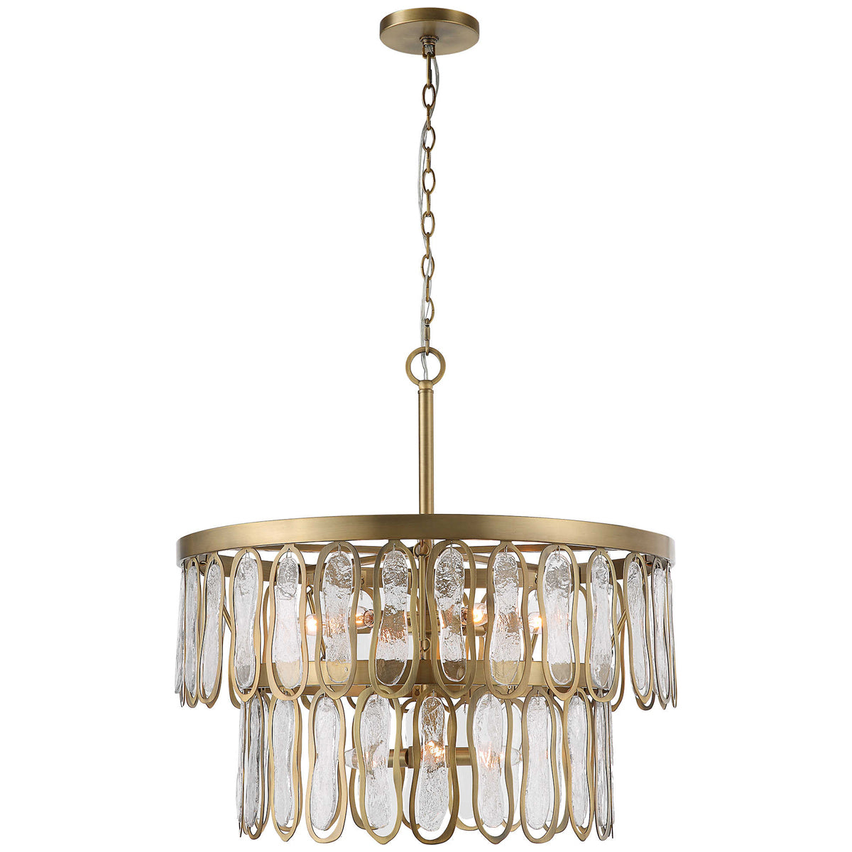 Suspension ronde à 9 lumières Uttermost Aurelie
