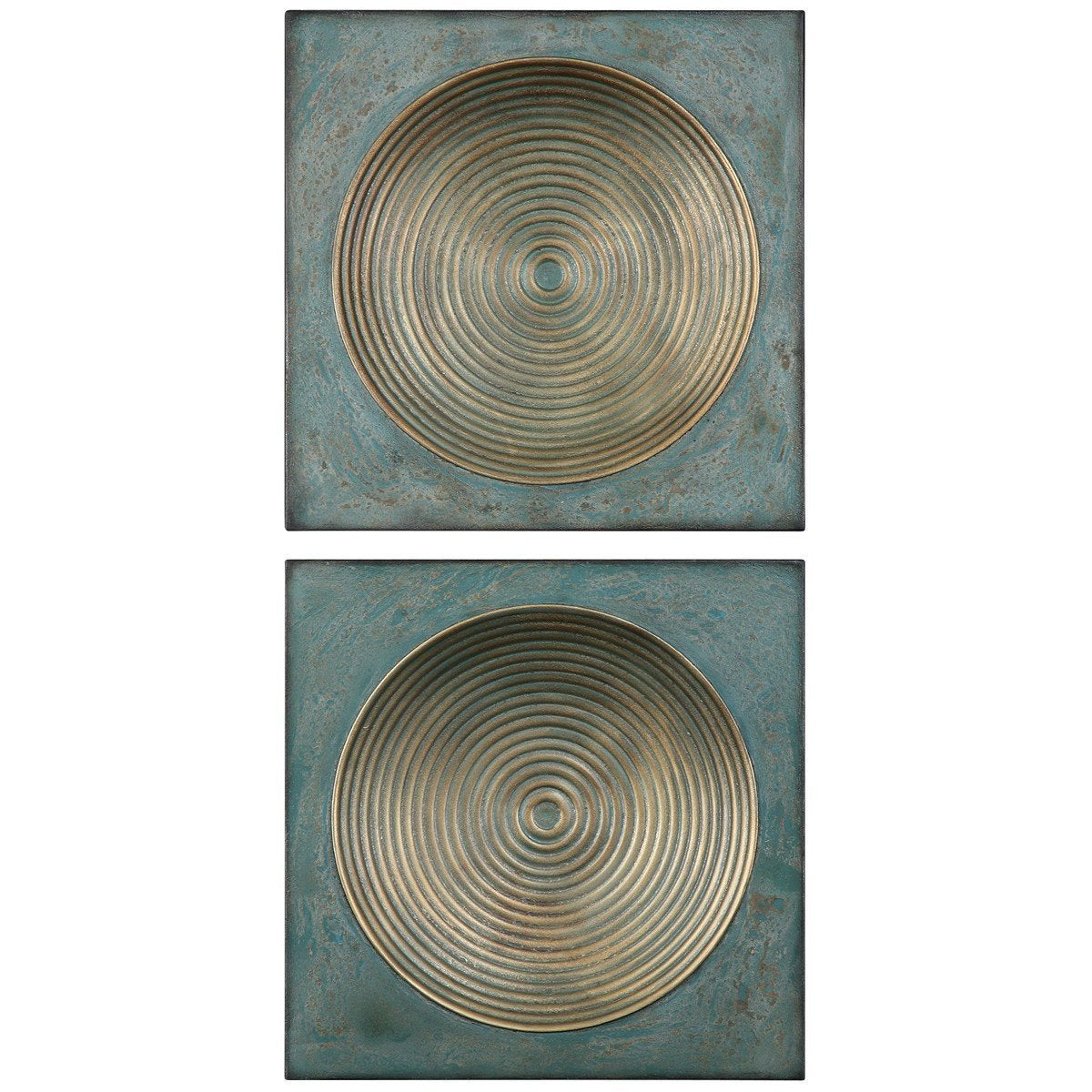 Carrés en or antique Uttermost Sybil, lot de 2