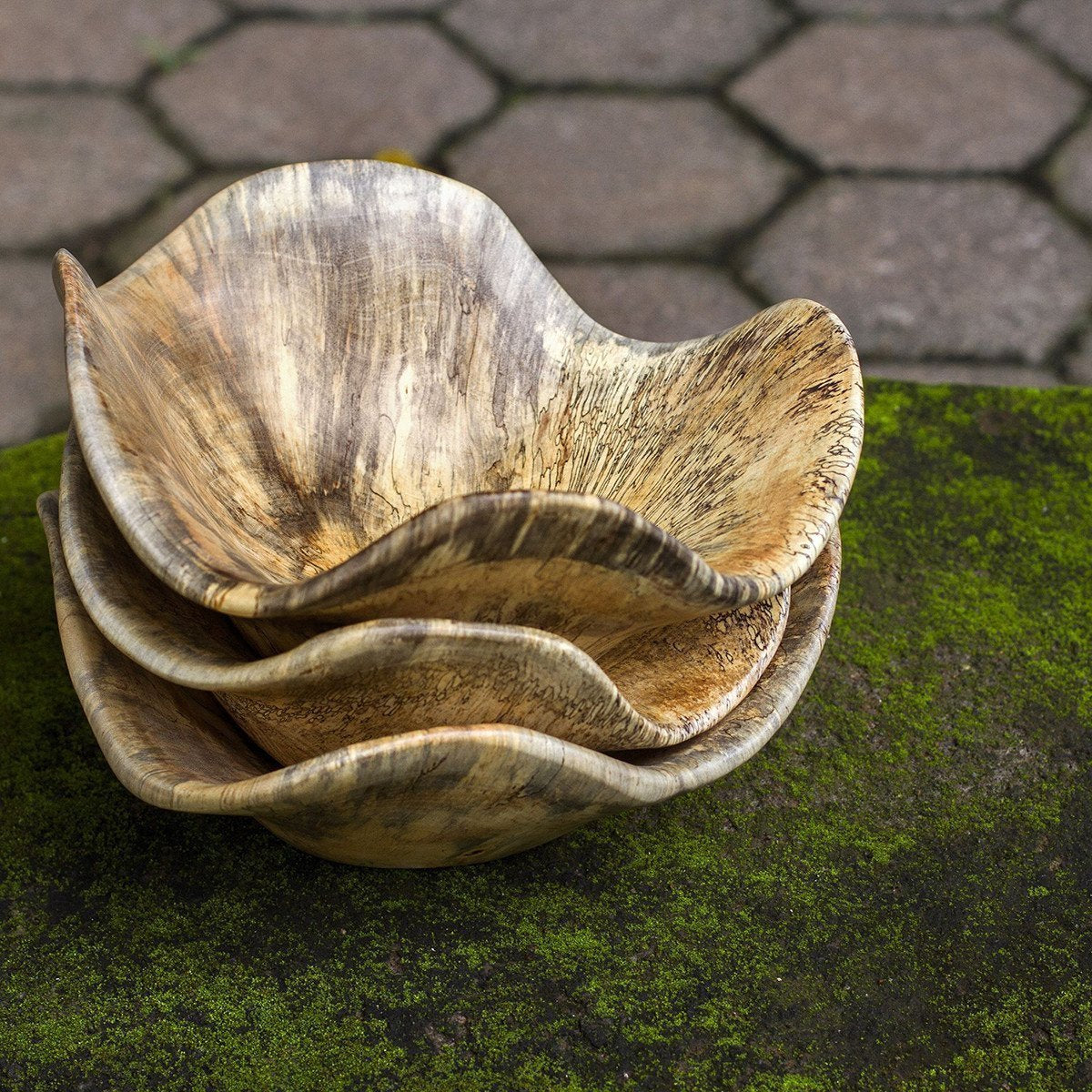 Décoration murale en bois de tamarin, ensemble de 3 pièces