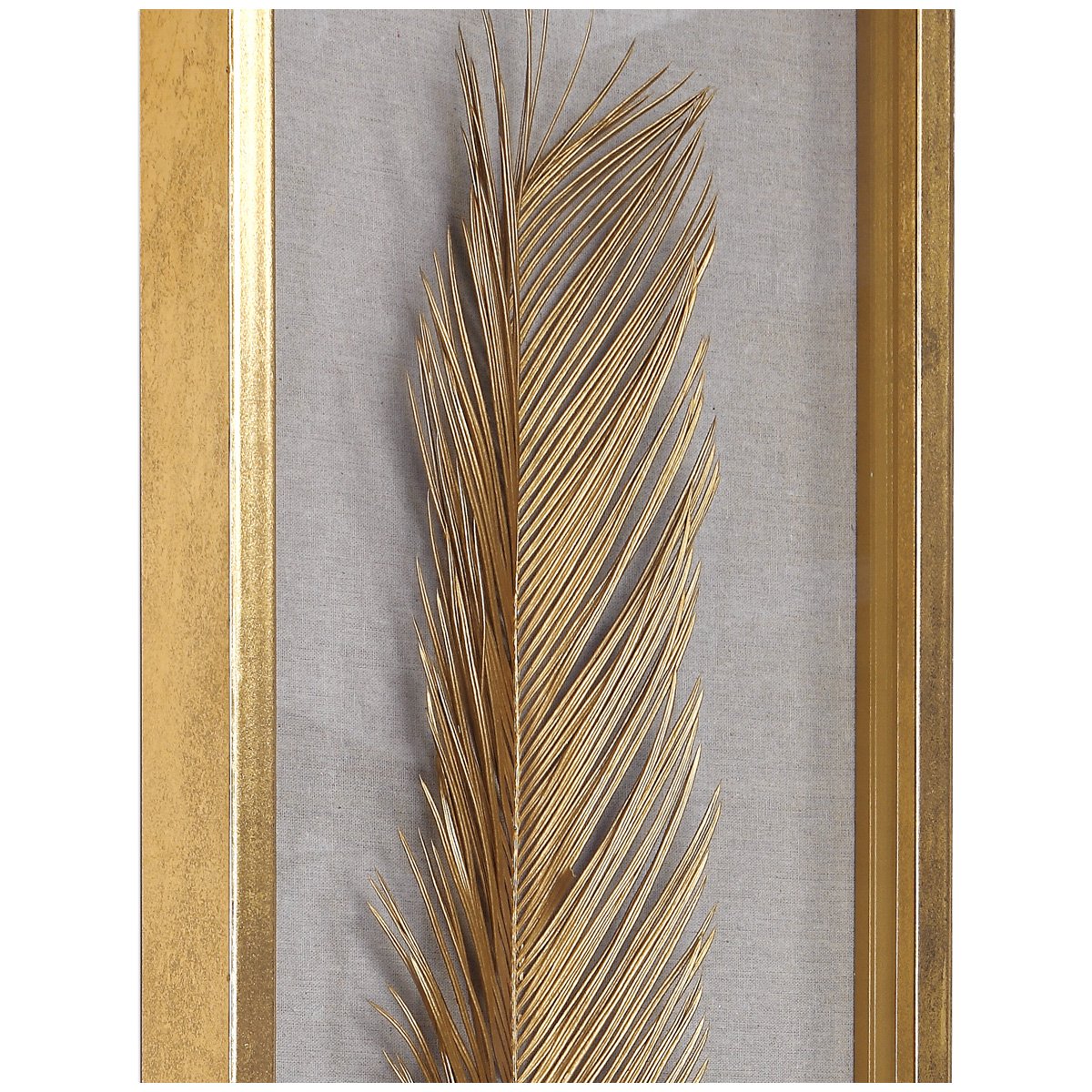 Coffret d'ombres à feuilles d'or Uttermost Palma, ensemble de 3 pièces
