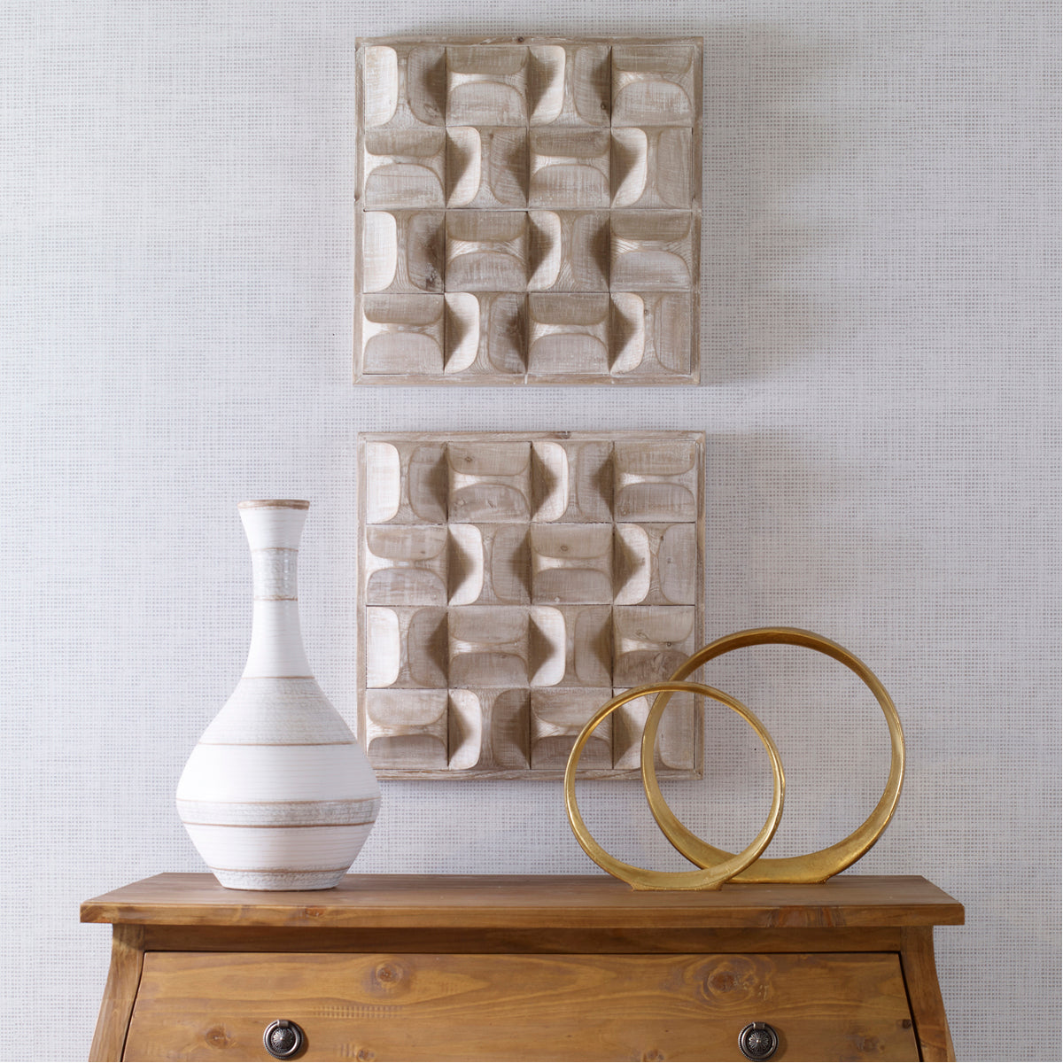 Décoration murale en bois Uttermost Pickford, naturel