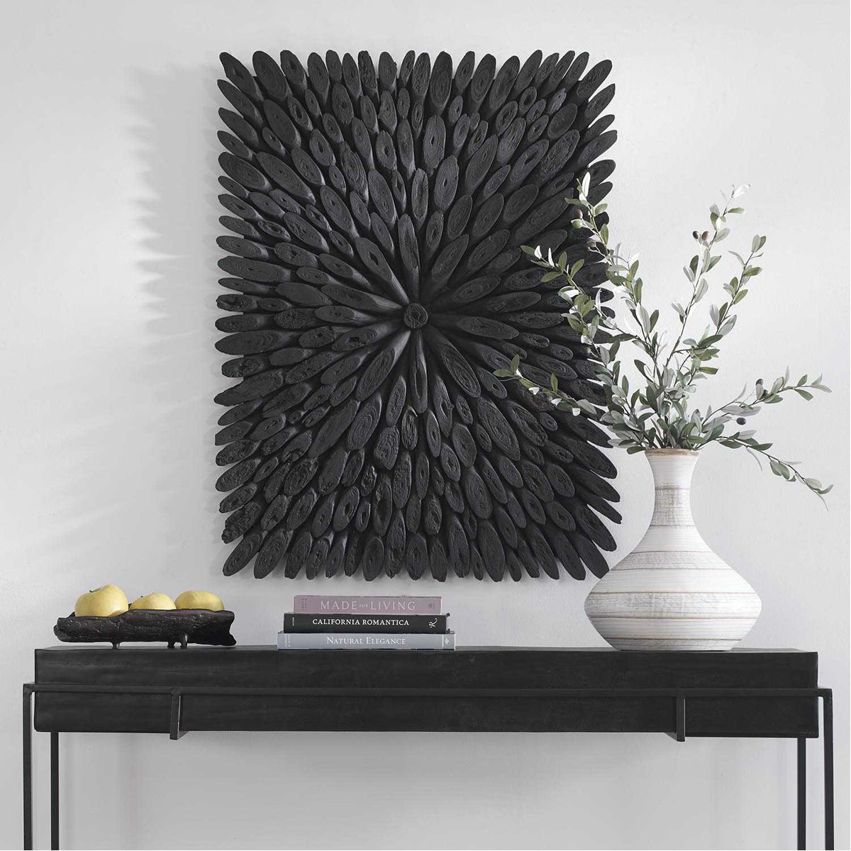 Décoration murale en bois noir Uttermost Bahama
