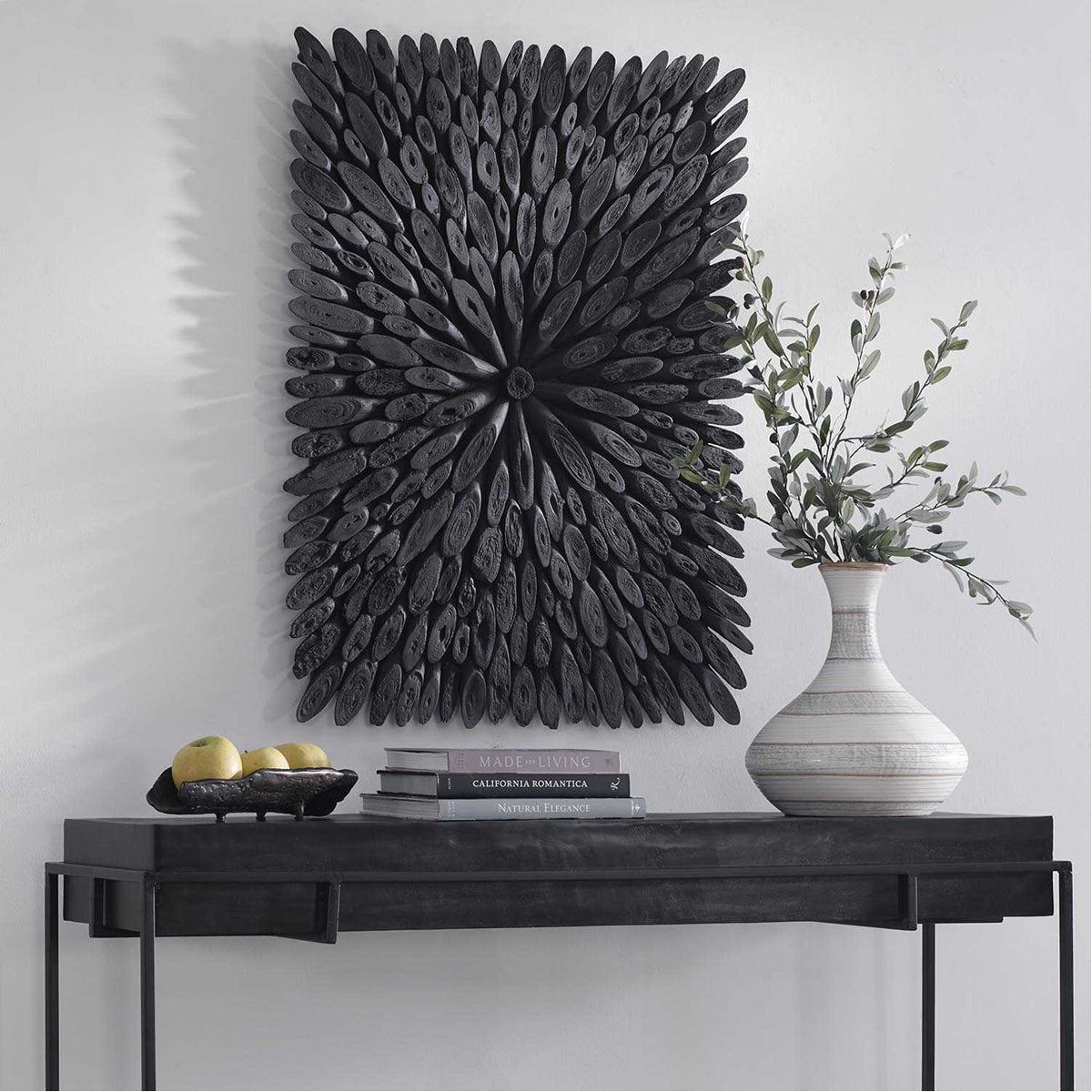 Décoration murale en bois noir Uttermost Bahama