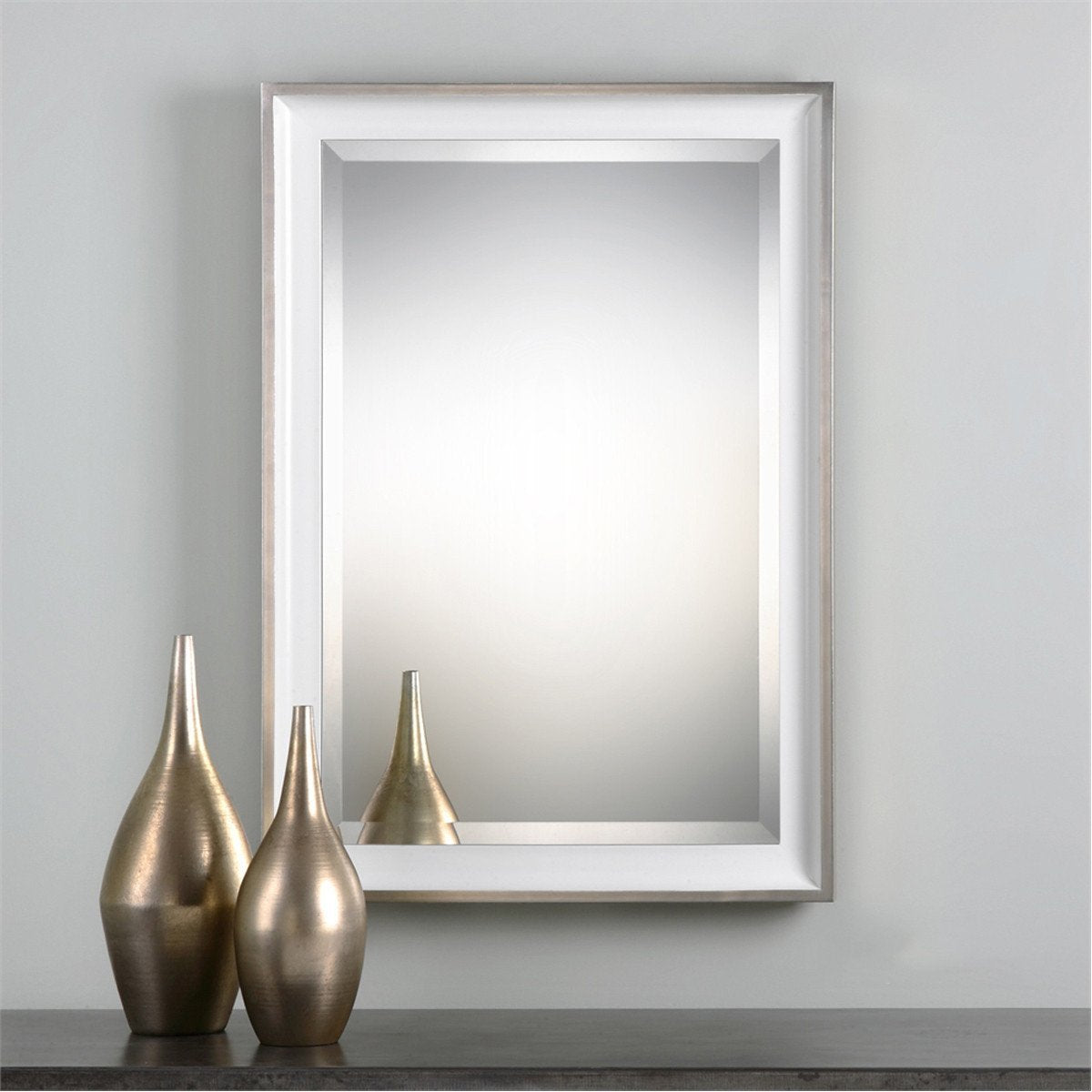 Miroir argenté blanc Lahvahn d'Uttermost