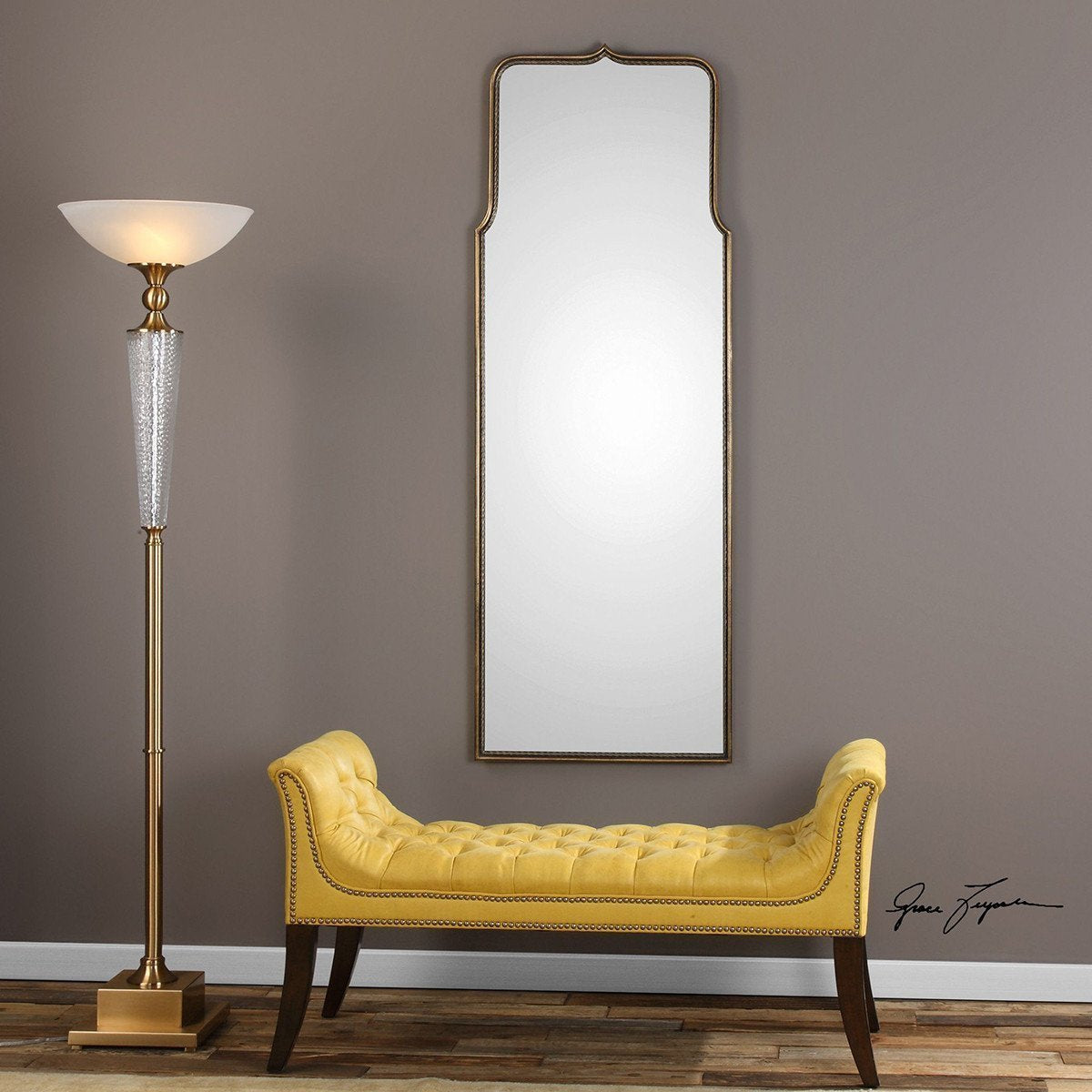 Miroir en or vieilli Uttermost Adelasia