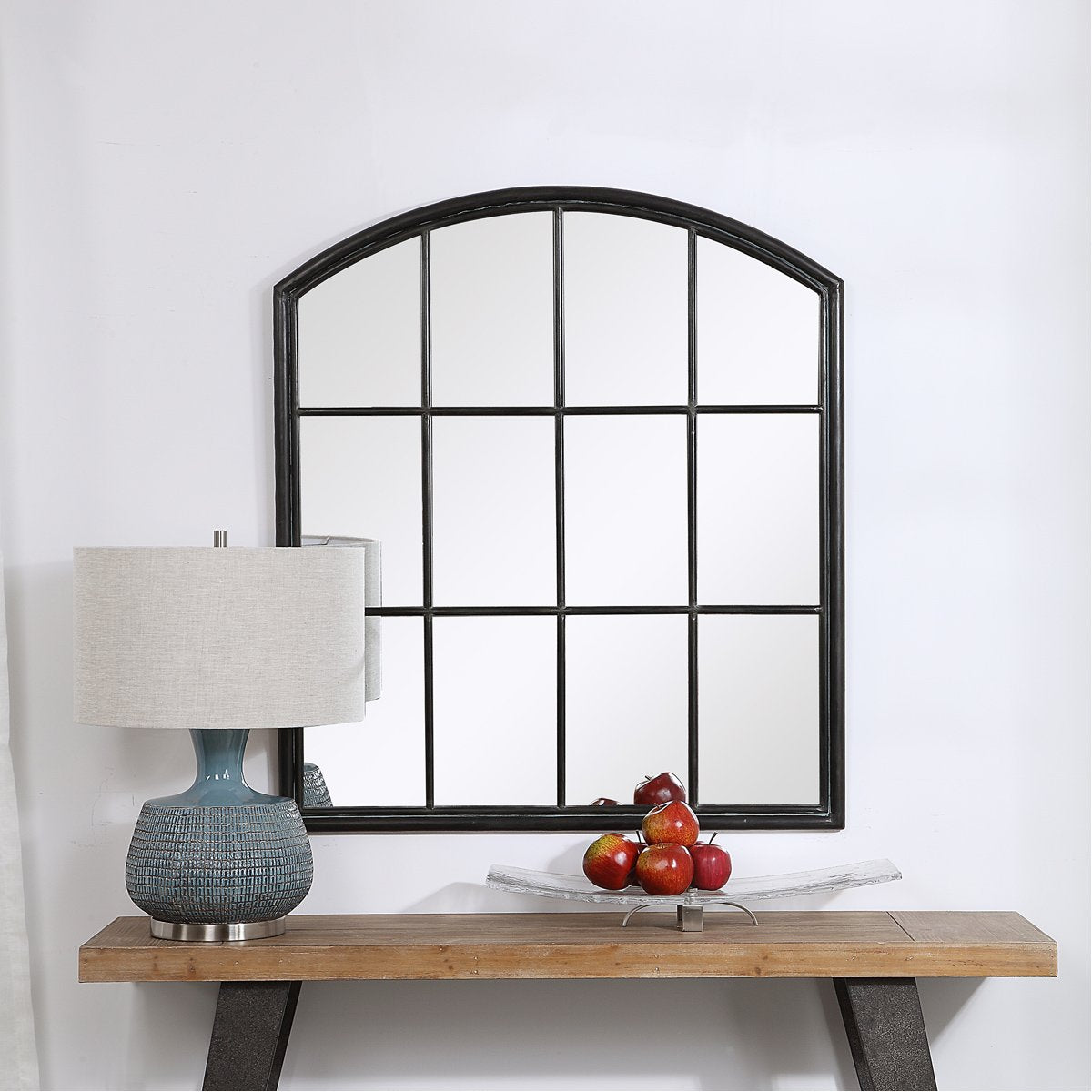 Miroir arché noir vieilli Lyda d'Uttermost