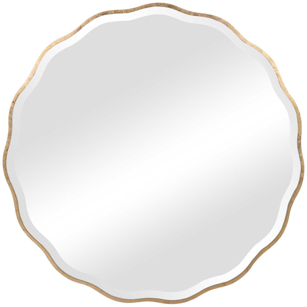 Miroir rond doré Aneta de Uttermost