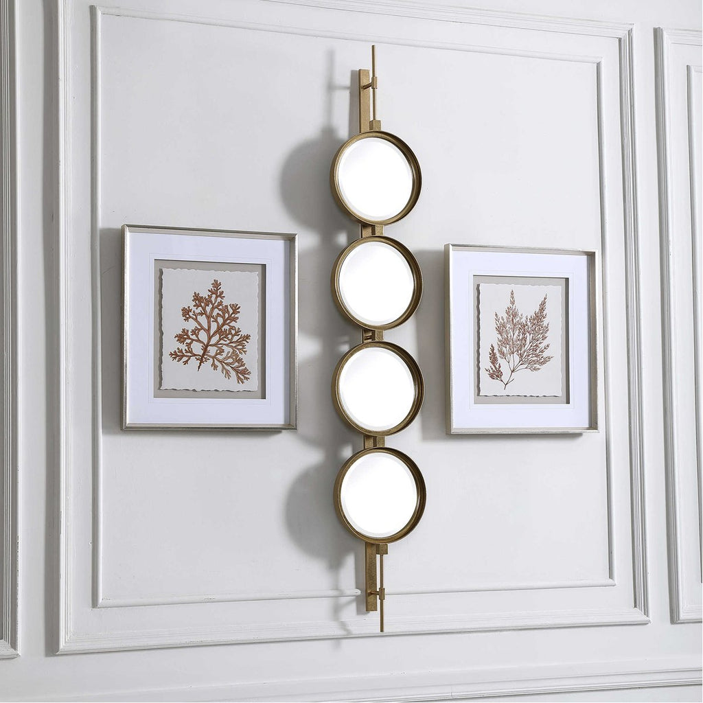Bouton ultime miroir doré