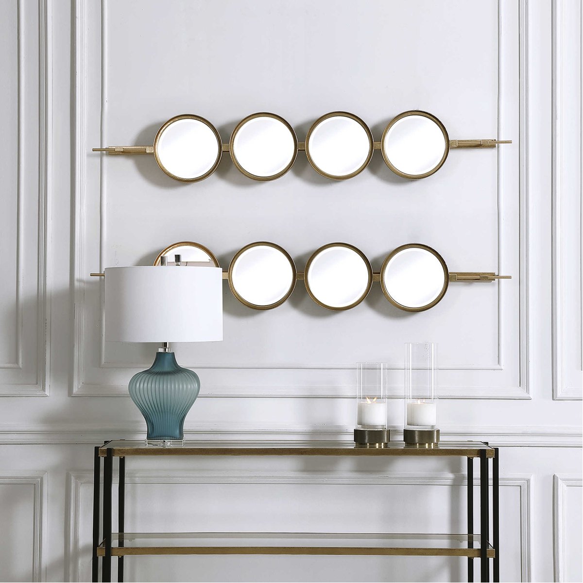 Bouton ultime miroir doré