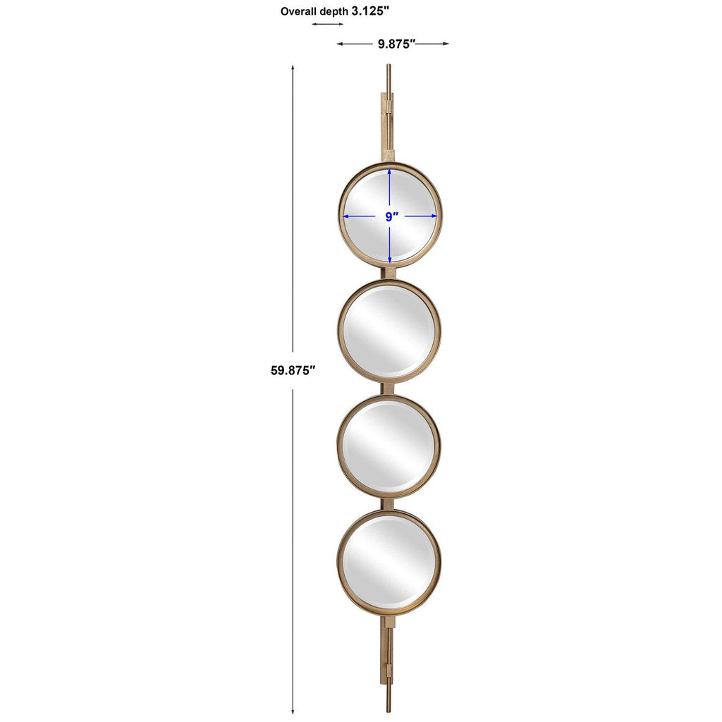 Bouton ultime miroir doré