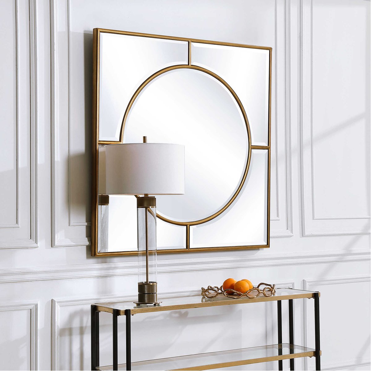 Miroir carré doré Uttermost Stanford