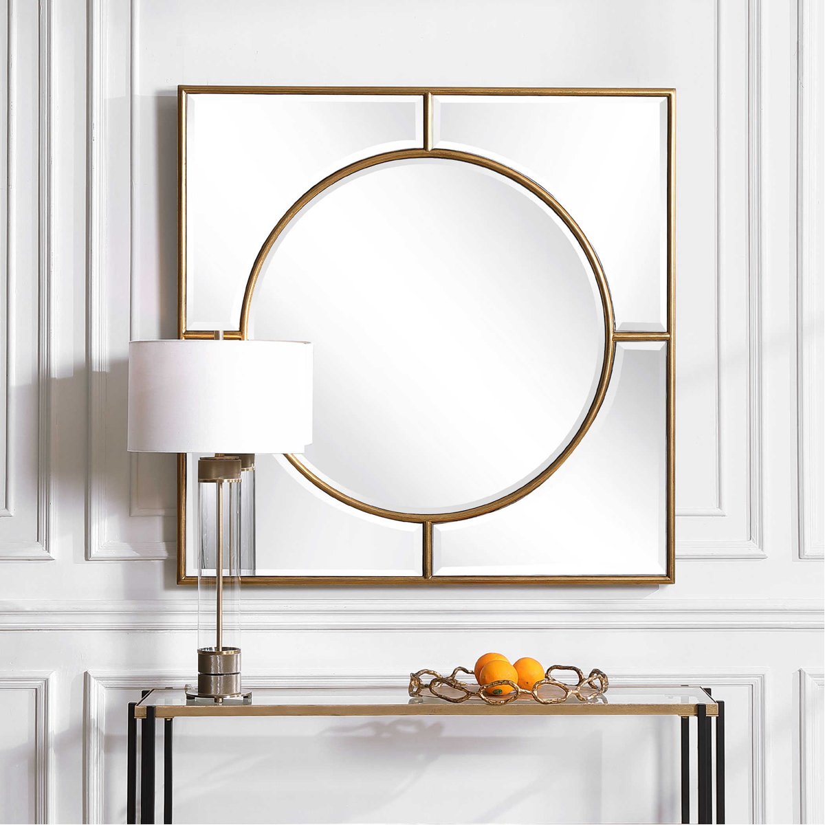 Miroir carré doré Uttermost Stanford
