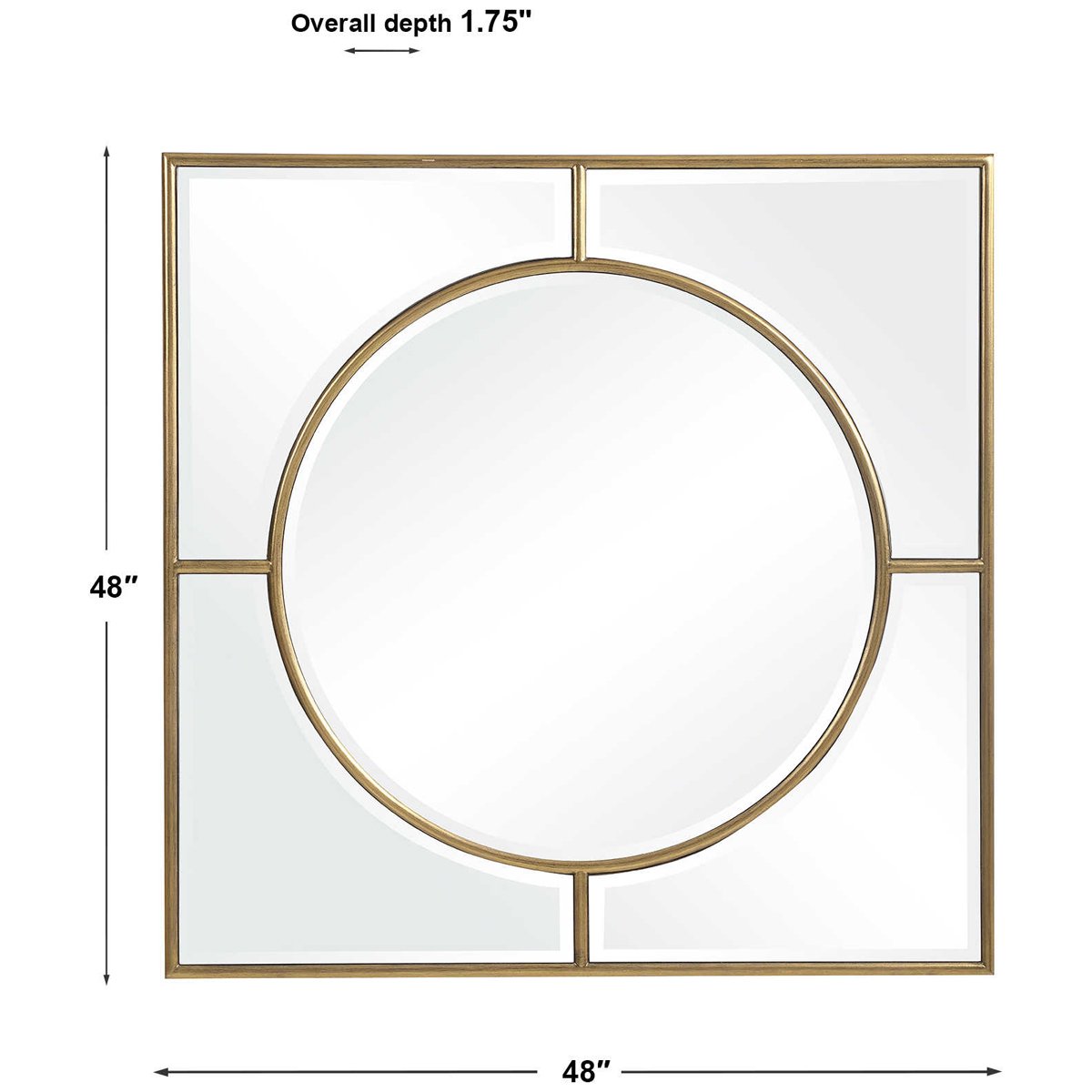 Miroir carré doré Uttermost Stanford
