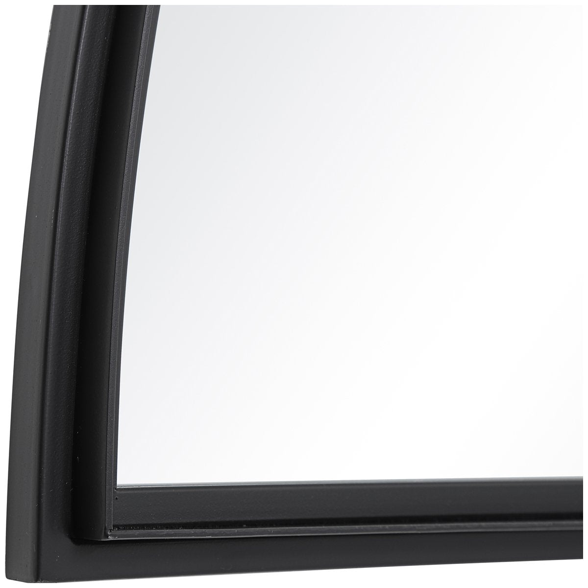 Miroir en arc de fenêtre en fer de style Rousseau