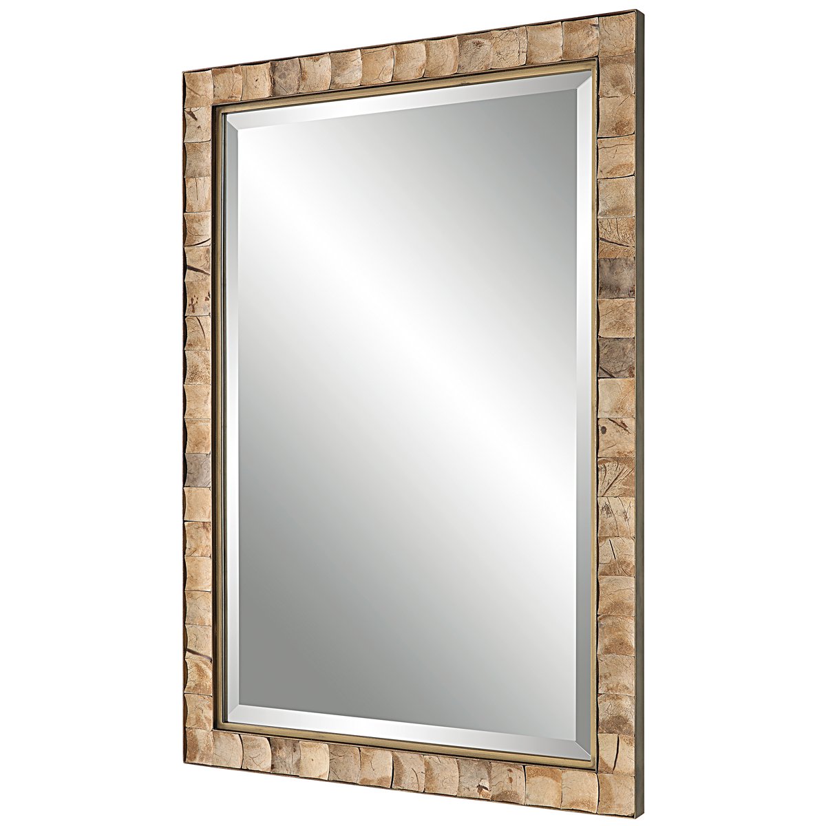 Miroir en coquille de noix de coco Uttermost Cocos