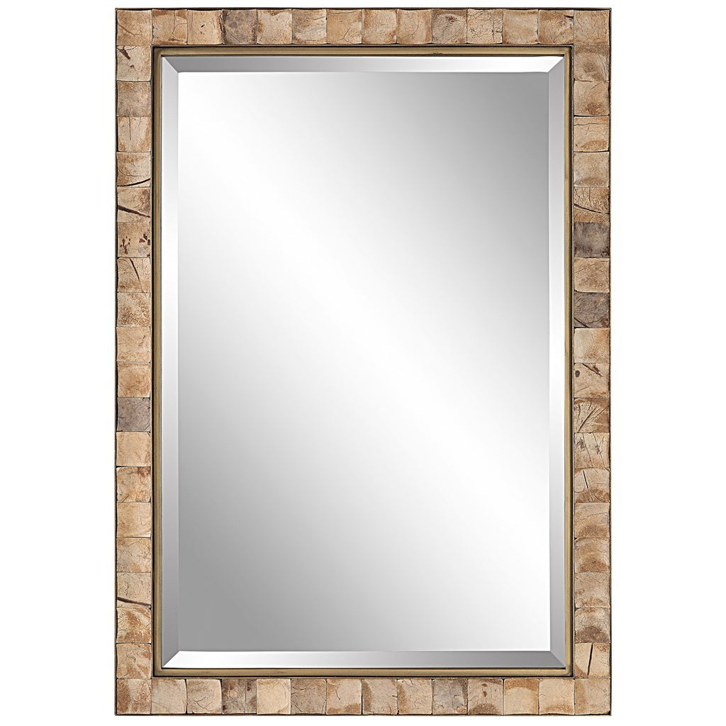 Miroir en coquille de noix de coco Uttermost Cocos