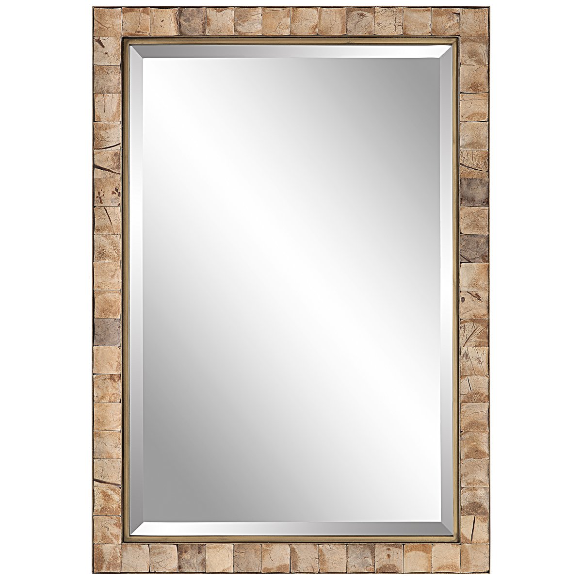 Miroir en coquille de noix de coco Uttermost Cocos