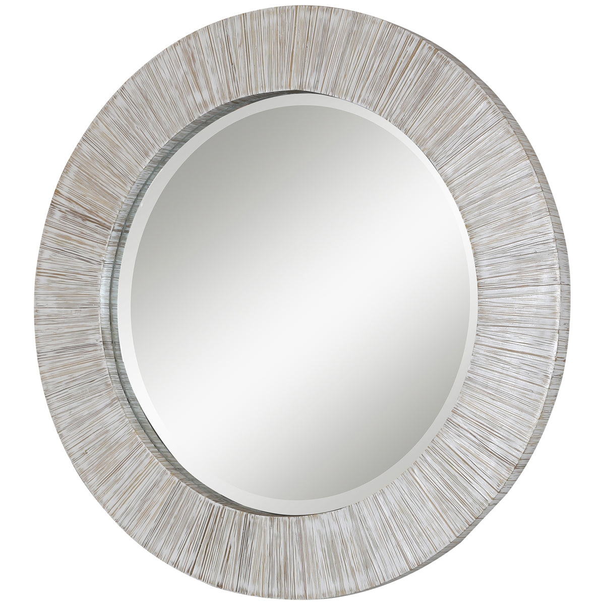 Miroir rond blanchi à la chaux Uttermost Repose