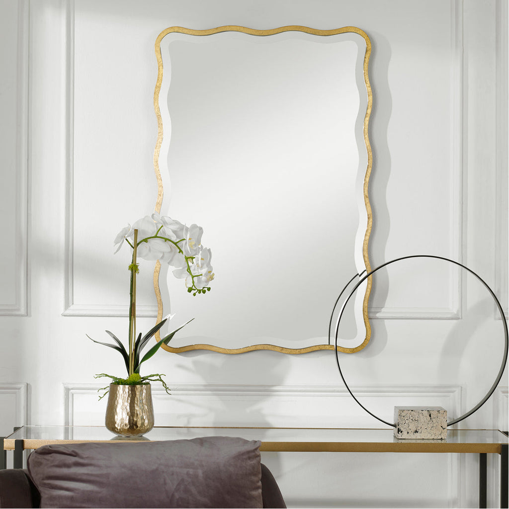 Miroir festonné doré Aneta de Uttermost