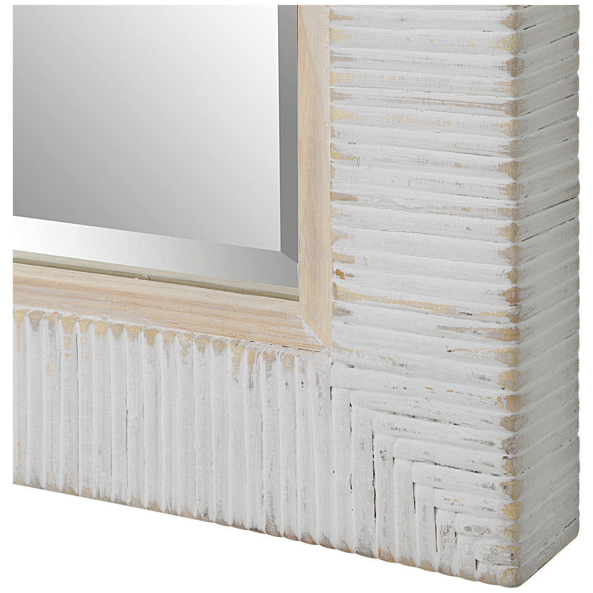 Miroir en rotin blanchi à la chaux Uttermost Cape