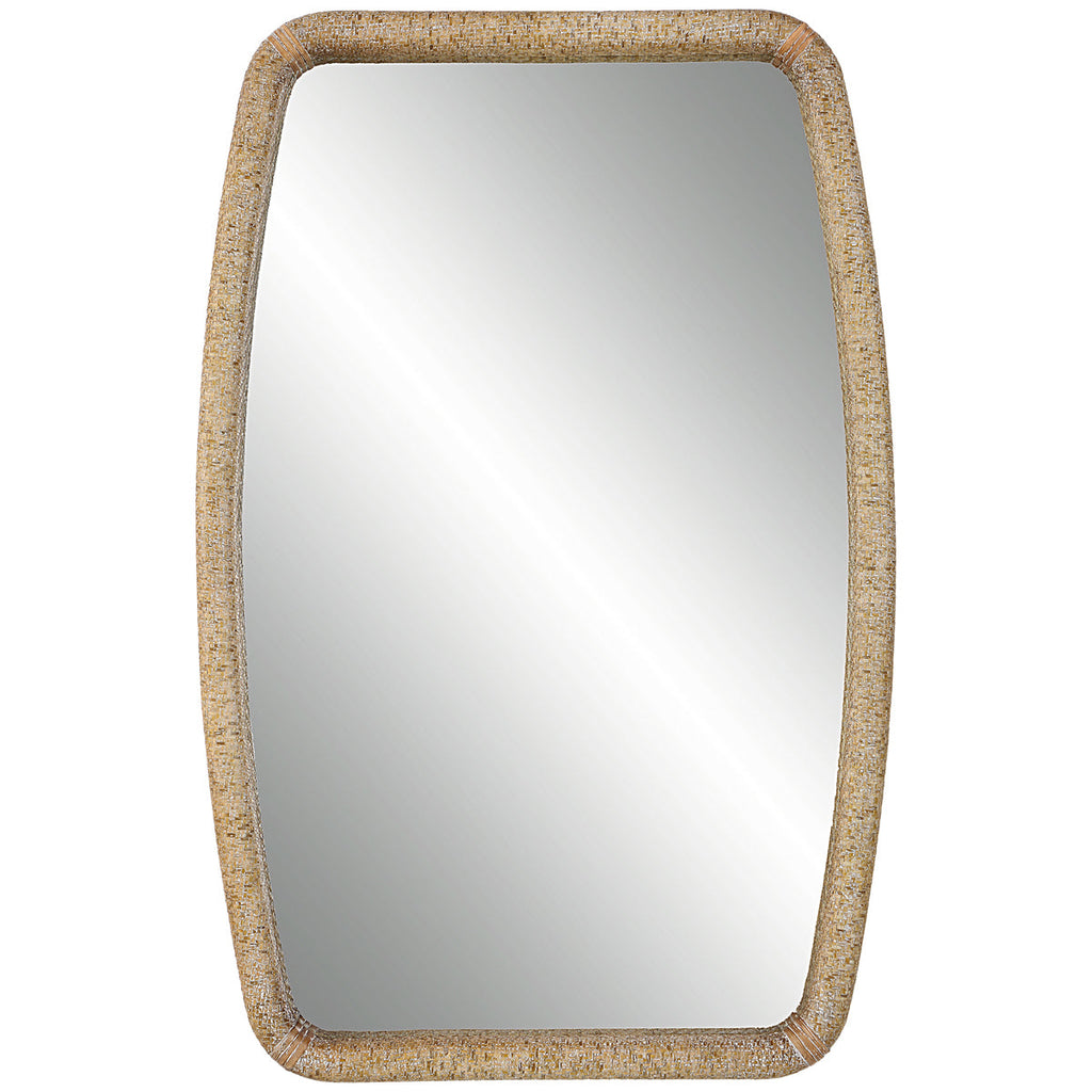 Miroir en rotin Tiki Uttermost