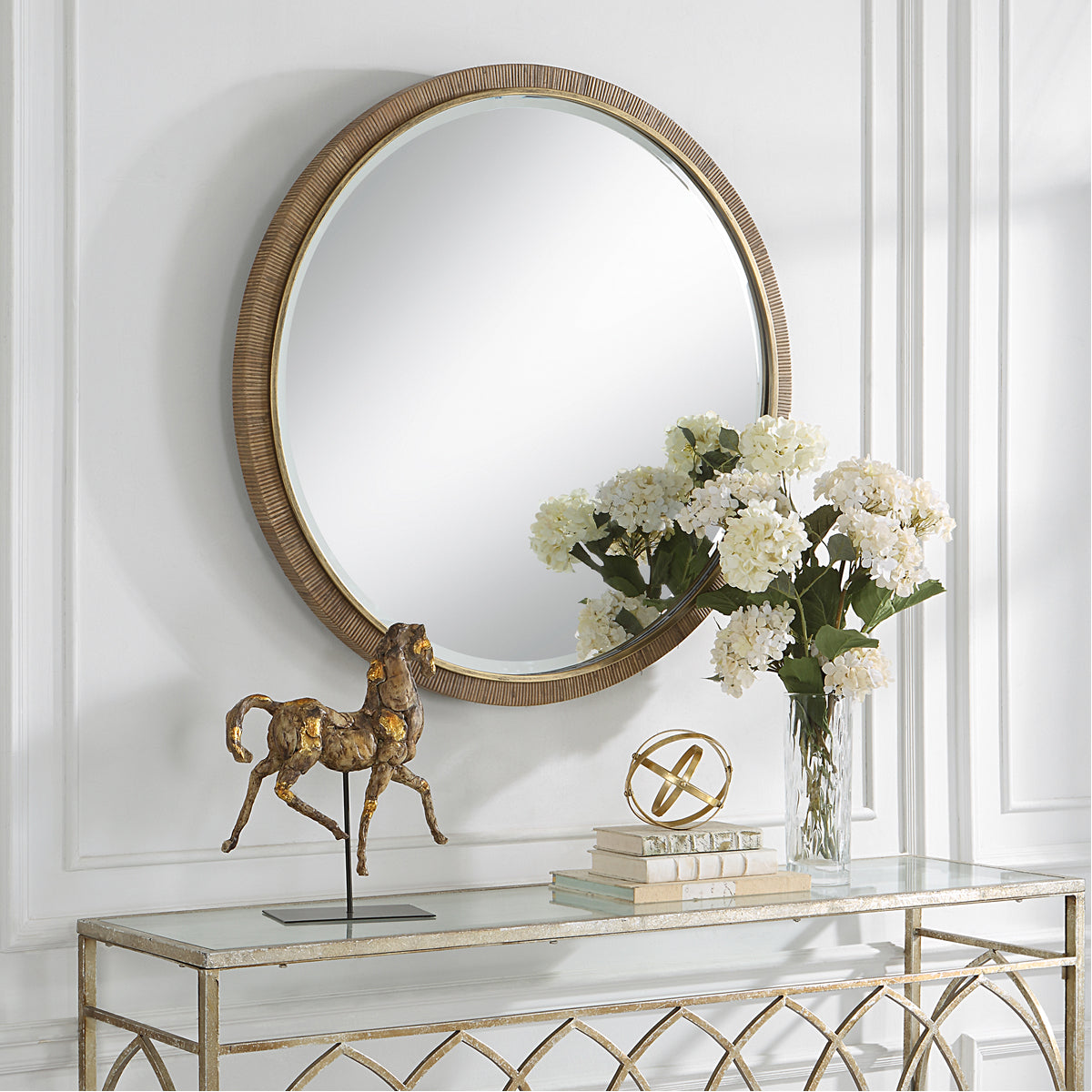 Miroir rond en rotin Uttermost Paradise