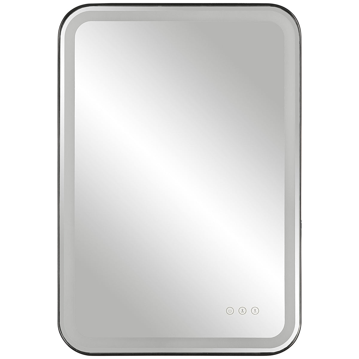 Miroir de courtoisie noir éclairé Uttermost Crofton