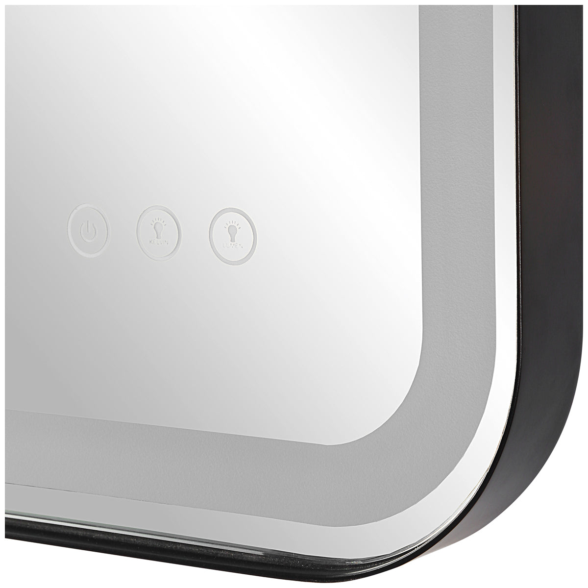 Miroir de courtoisie noir éclairé Uttermost Crofton