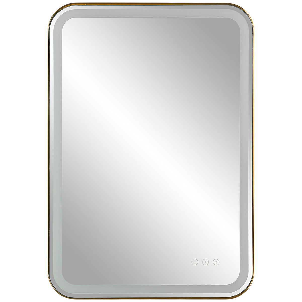 Miroir de courtoisie éclairé en laiton Uttermost Crofton