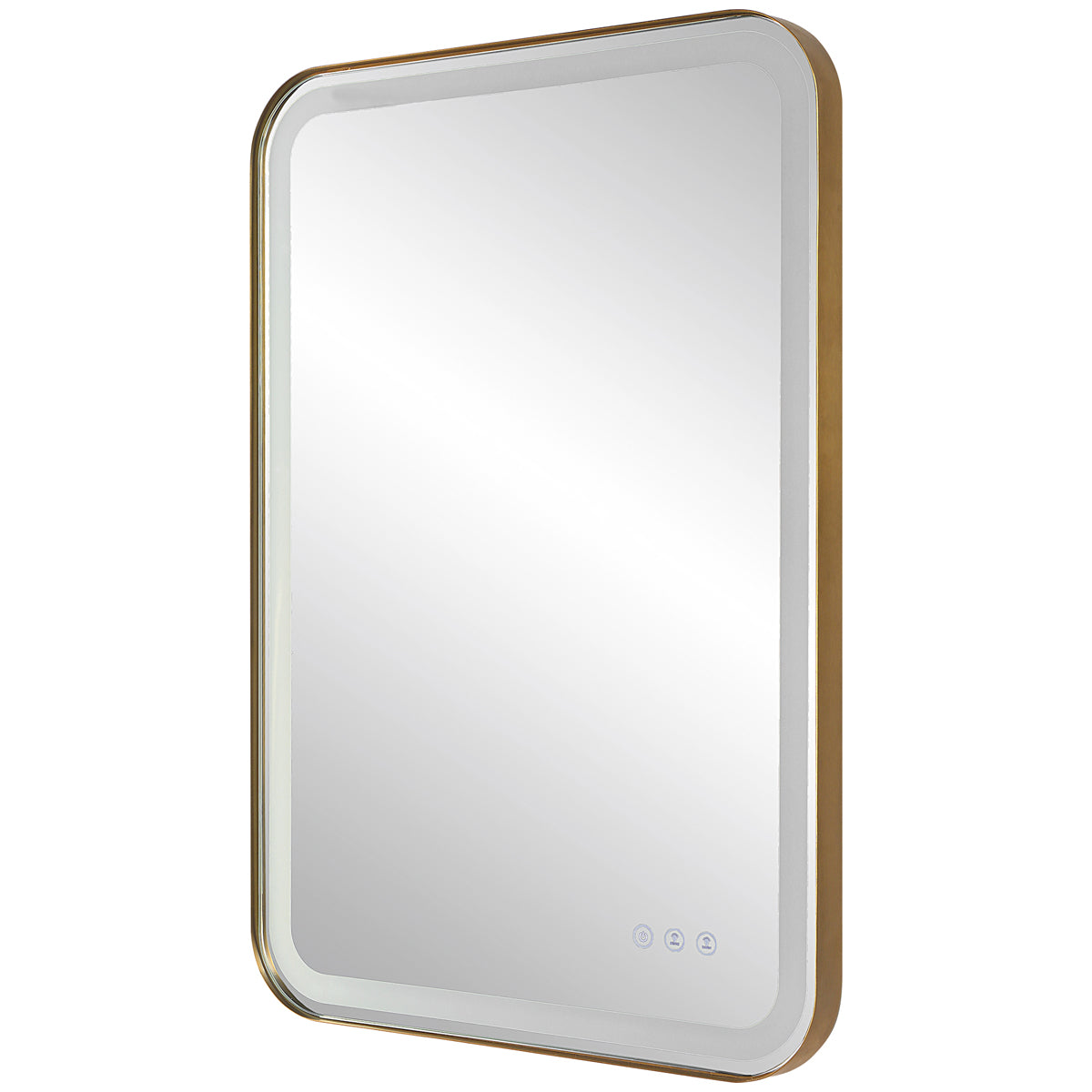 Miroir de courtoisie éclairé en laiton Uttermost Crofton