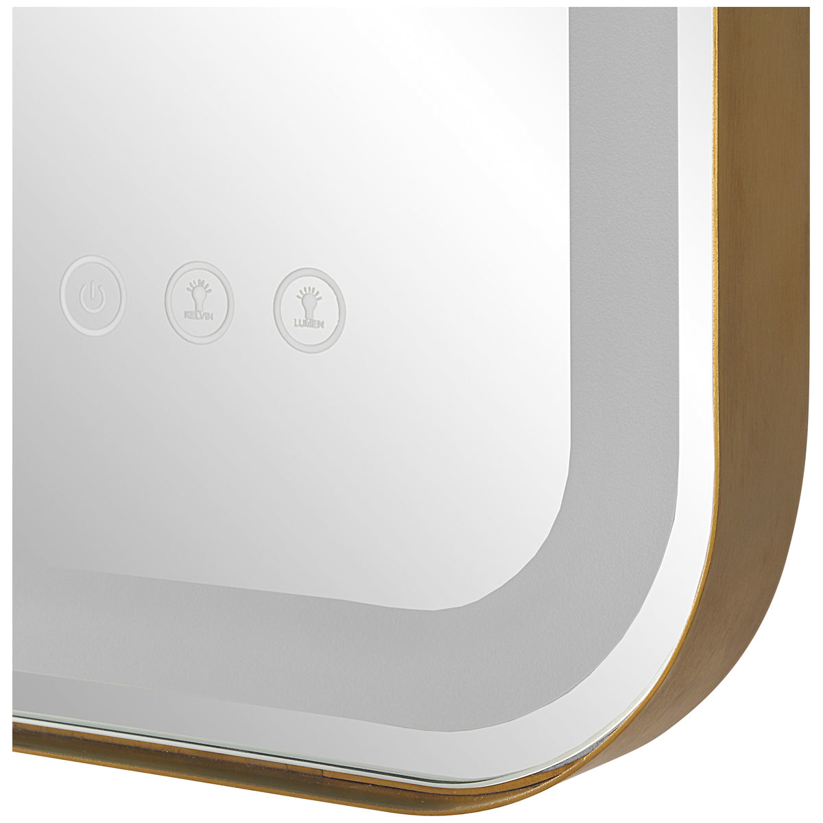 Miroir de courtoisie éclairé en laiton Uttermost Crofton