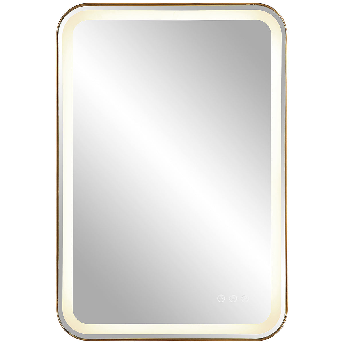 Miroir de courtoisie éclairé en laiton Uttermost Crofton