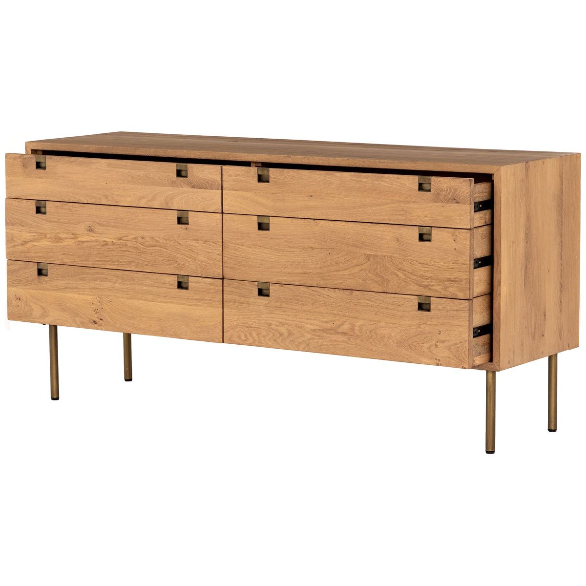 Commode Bennett Carlisle à 6 tiroirs Four Hands - Chêne naturel