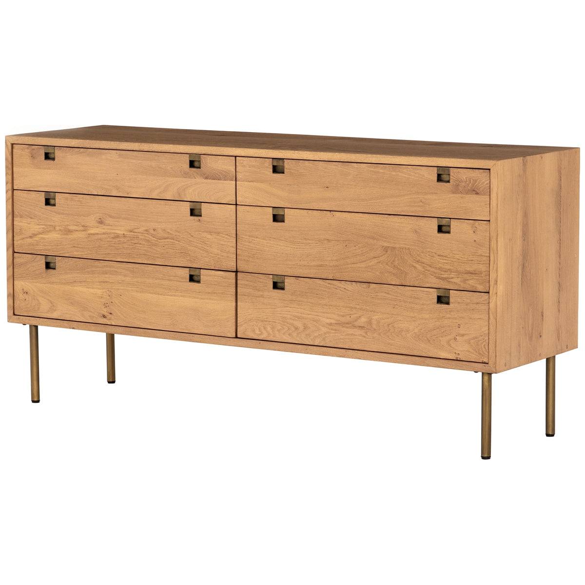 Commode Bennett Carlisle à 6 tiroirs Four Hands - Chêne naturel