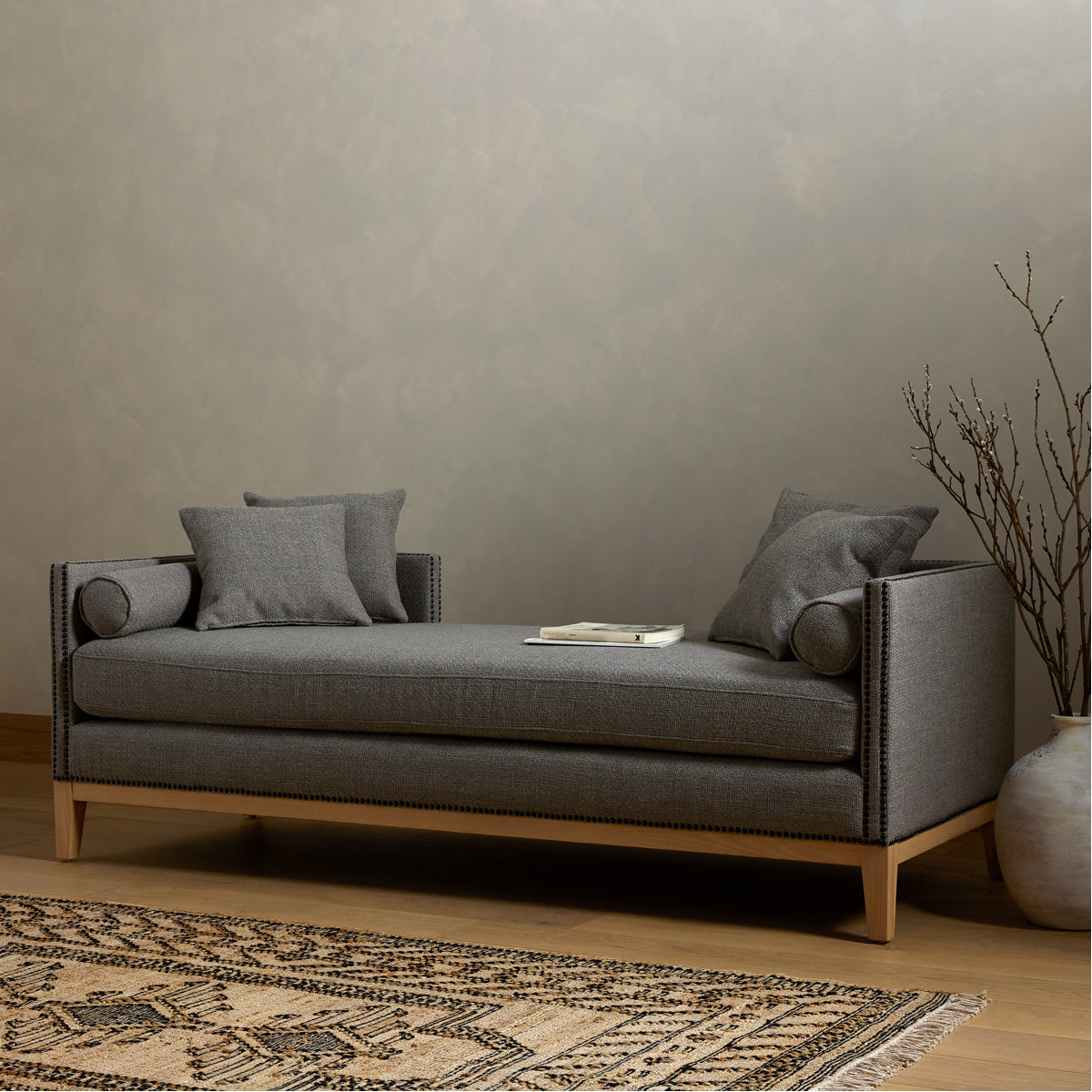 Chaise longue double Kensington Mercury à quatre mains