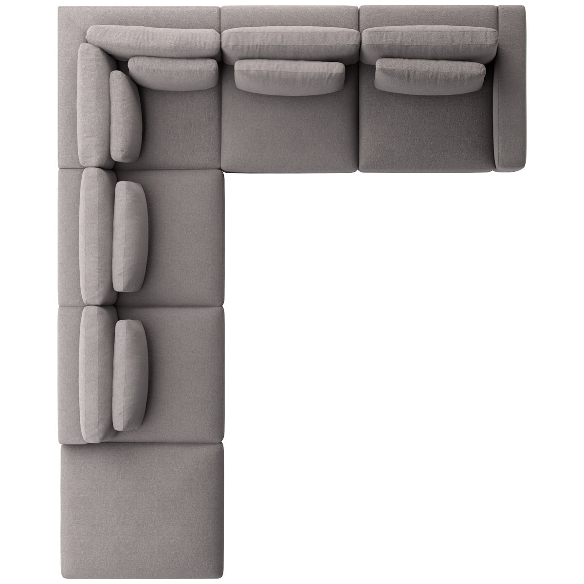 Canapé sectionnel 5 pièces en étain avec pouf Four Hands Atelier Bloor