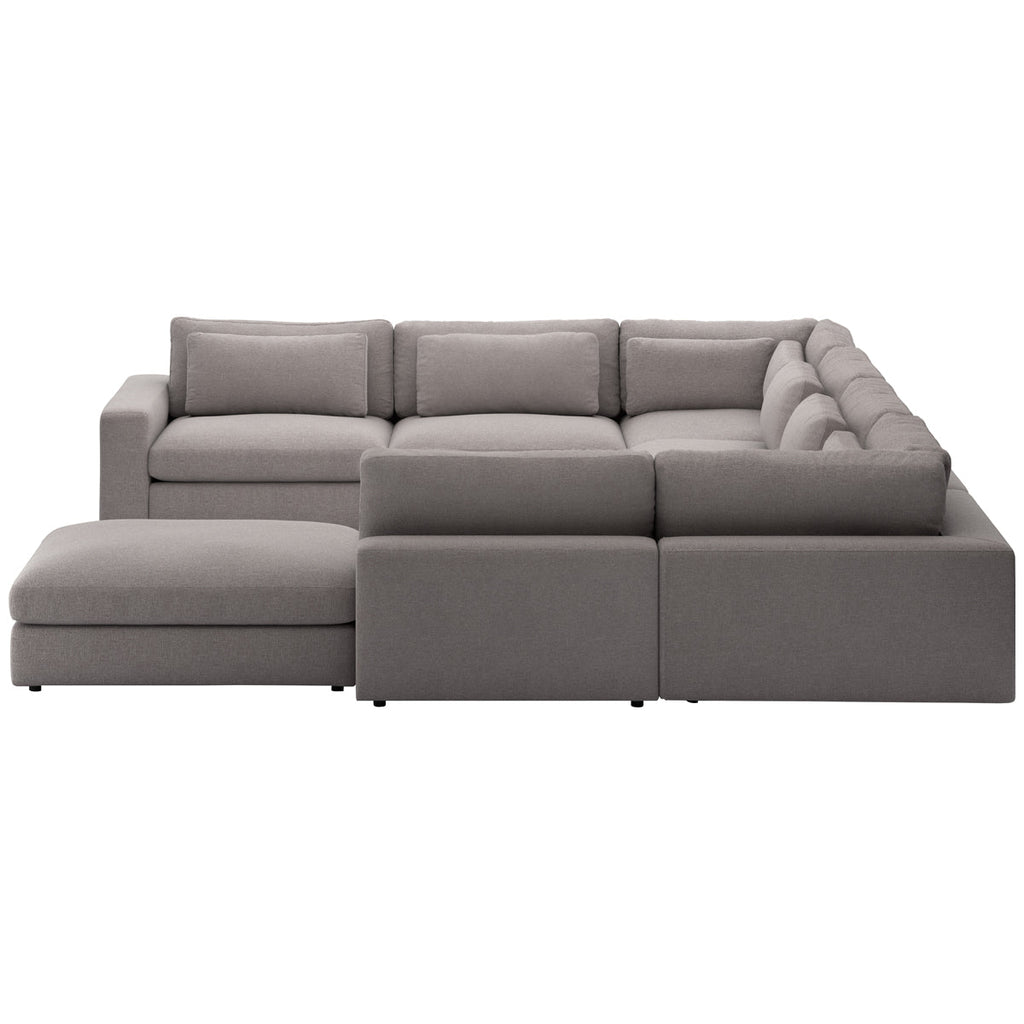 Canapé sectionnel 7 pièces avec pouf Four Hands Atelier Bloor - Étain d'échecs