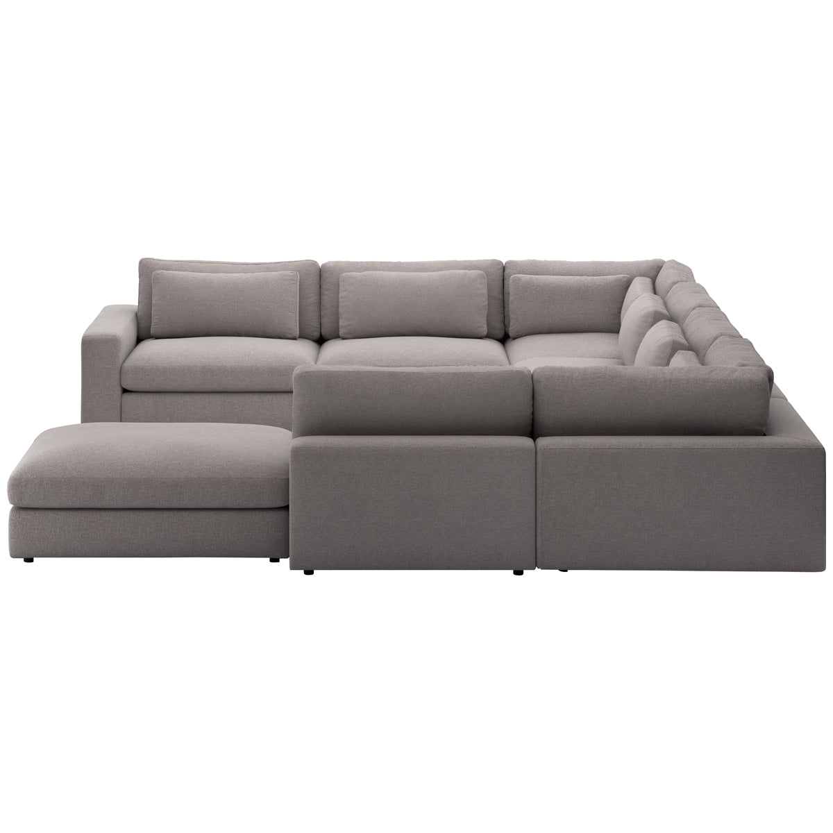 Canapé sectionnel 7 pièces avec pouf Four Hands Atelier Bloor - Étain d'échecs