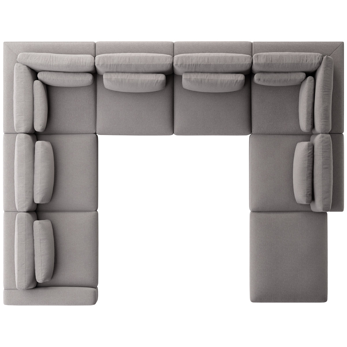 Canapé sectionnel 7 pièces avec pouf Four Hands Atelier Bloor - Étain d'échecs