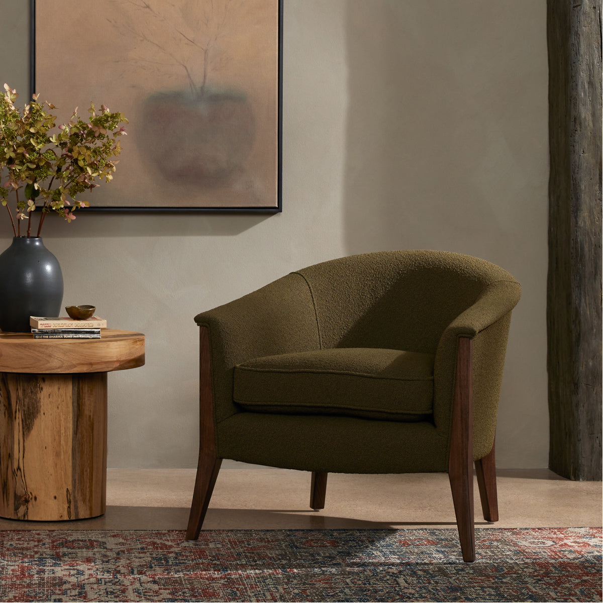 Chaise nomade Kensington Four Hands - Fiqa Boucle Anthracite
