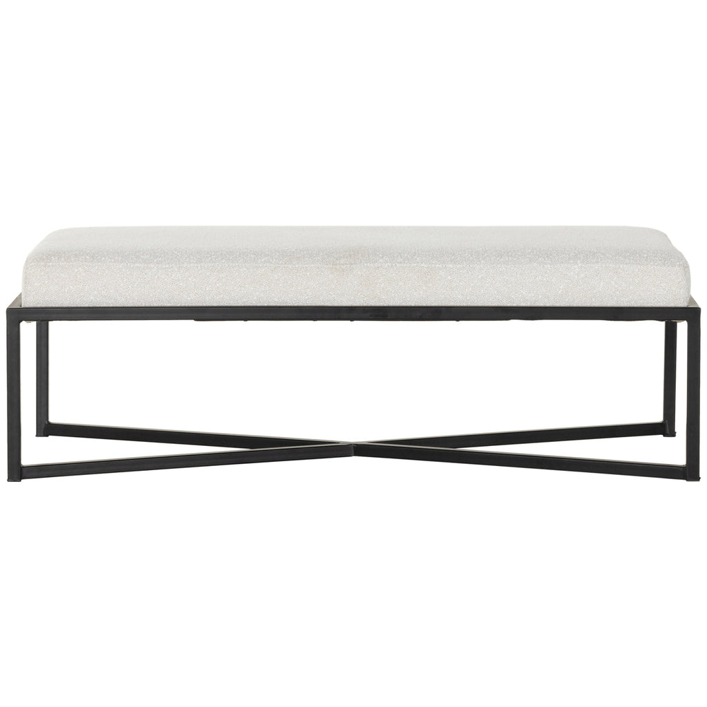 Ottoman rectangulaire Nadia de Four Hands Atelier - Ivoire Barlow