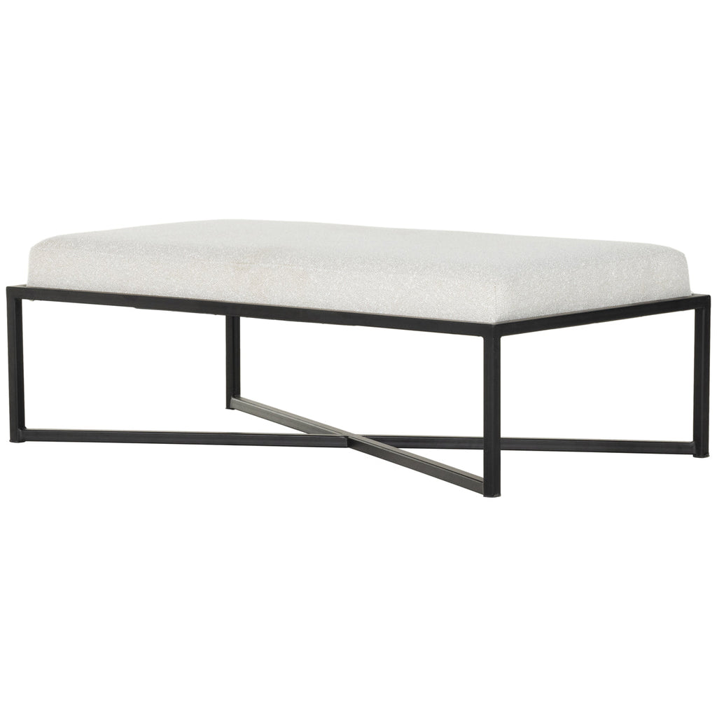 Ottoman rectangulaire Nadia de Four Hands Atelier - Ivoire Barlow