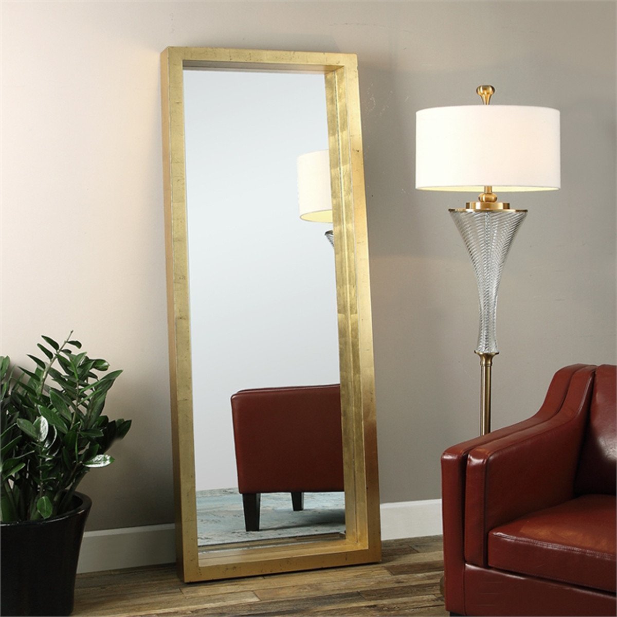 Miroir Leaner doré d'Uttermost Edmonton