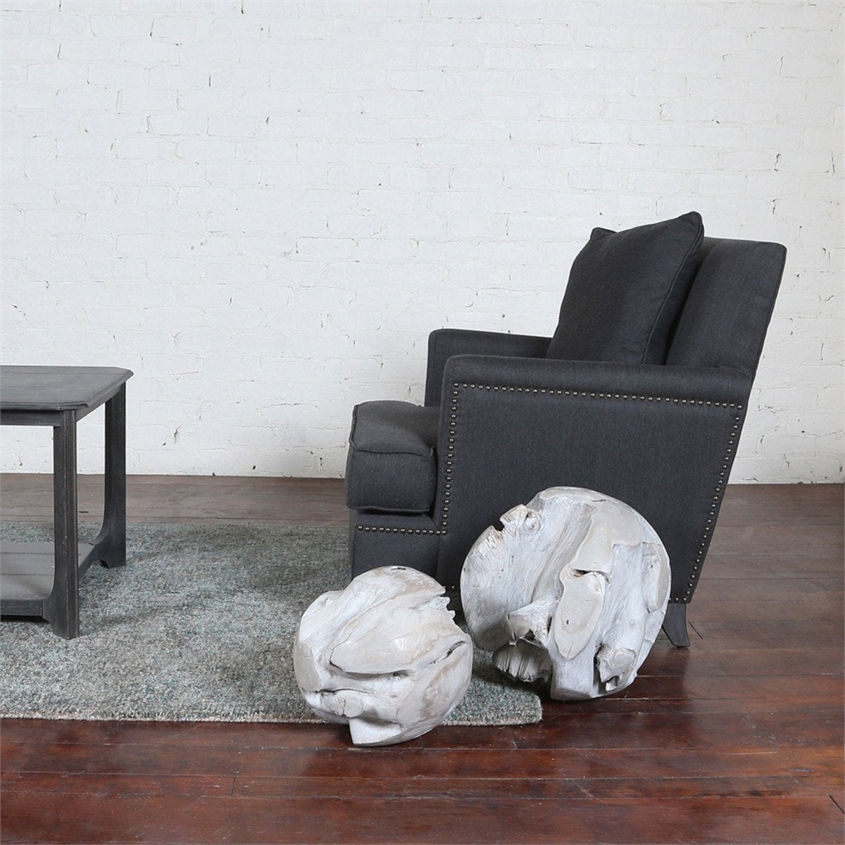 Ensemble de 2 boules en teck Ermanno Uttermost