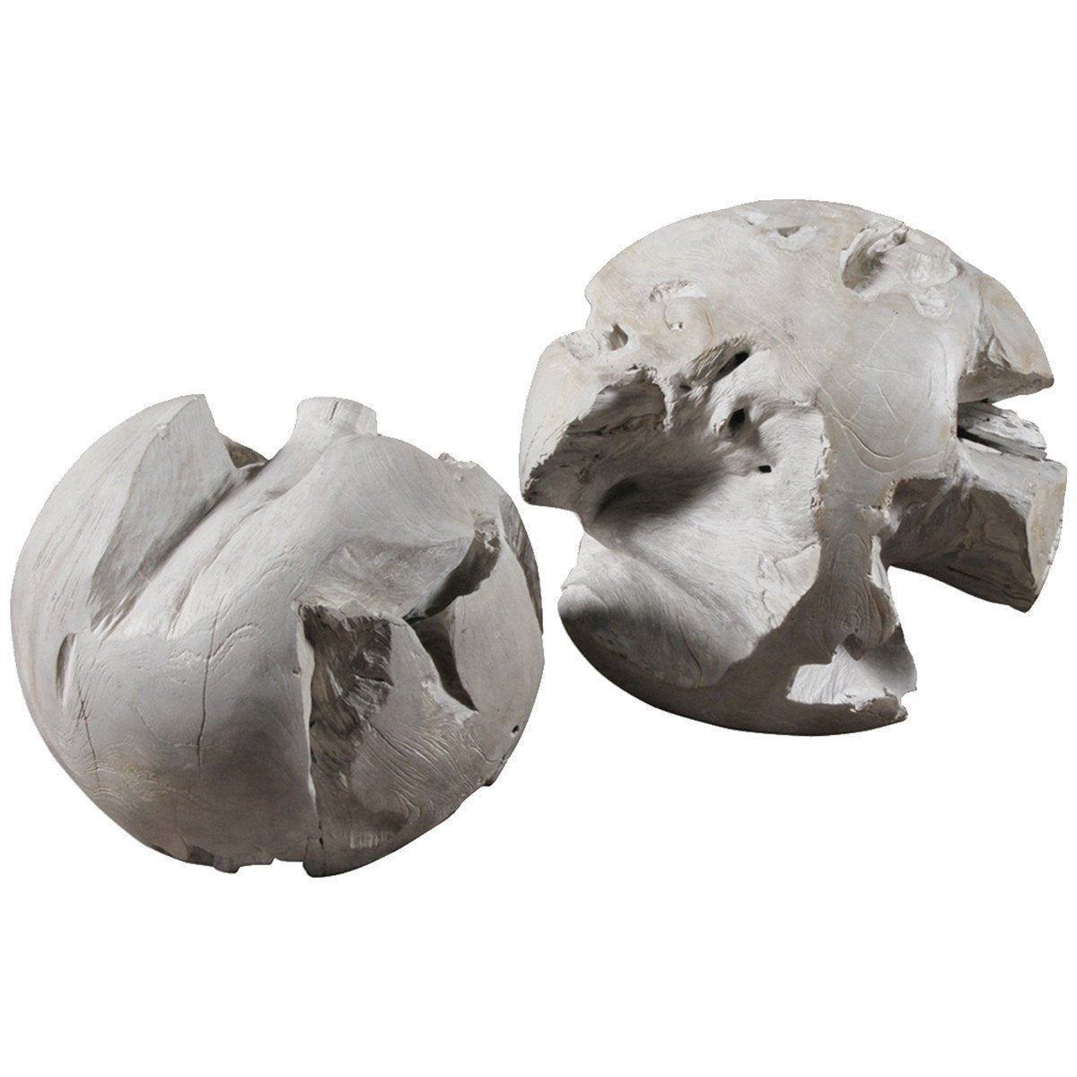 Ensemble de 2 boules en teck Ermanno Uttermost