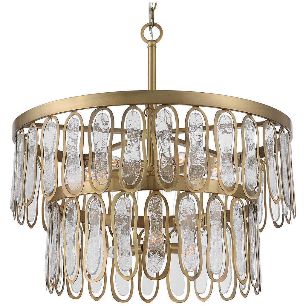 Suspension ronde à 9 lumières Uttermost Aurelie