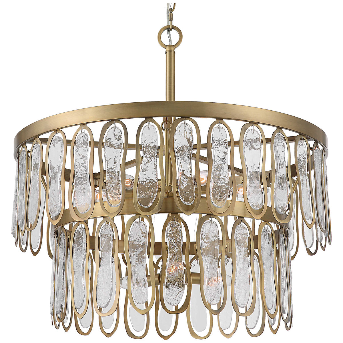 Suspension ronde à 9 lumières Uttermost Aurelie