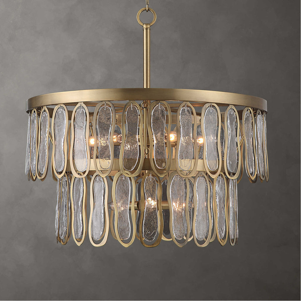 Suspension ronde à 9 lumières Uttermost Aurelie