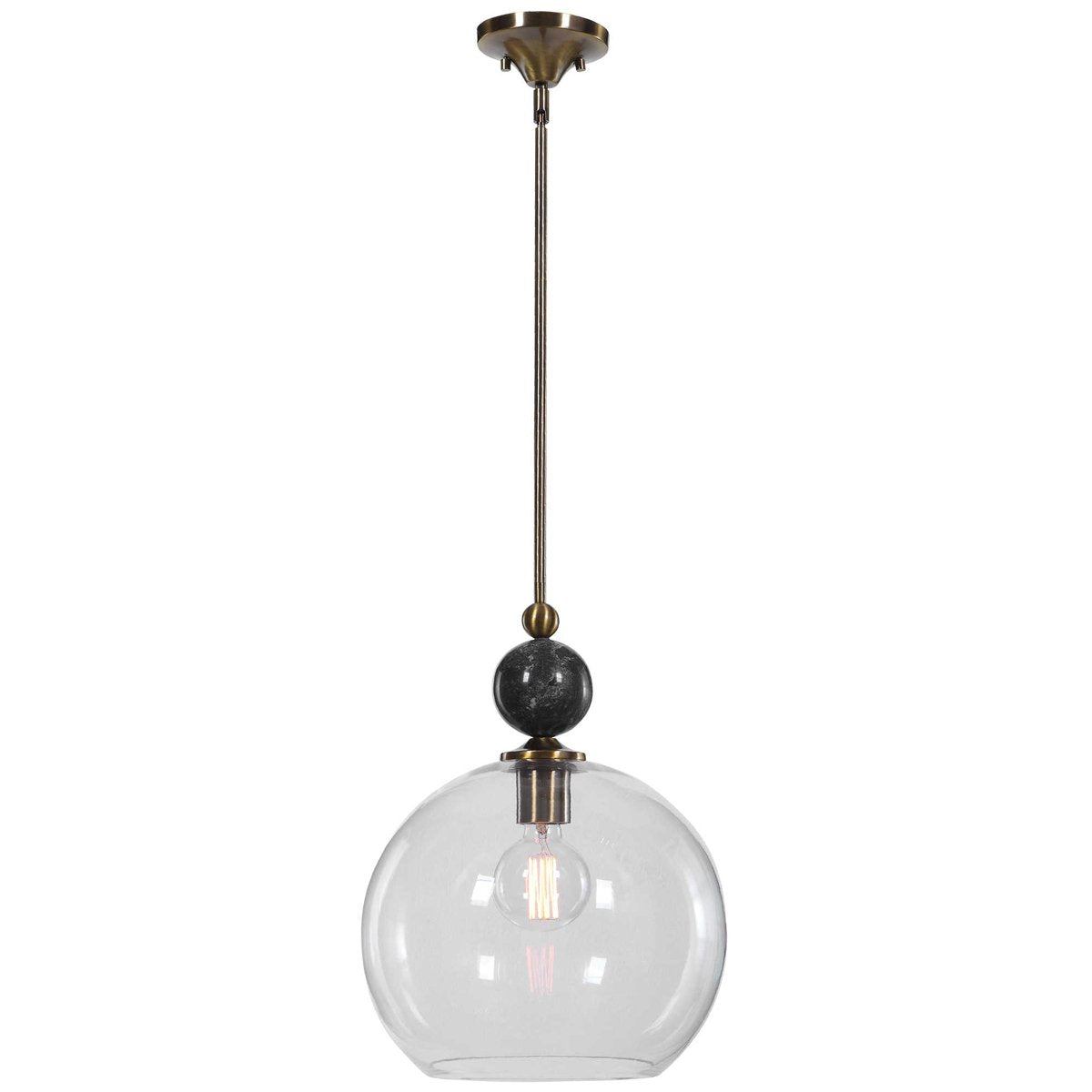 Suspension en verre Uttermost Mendota à 1 lumière