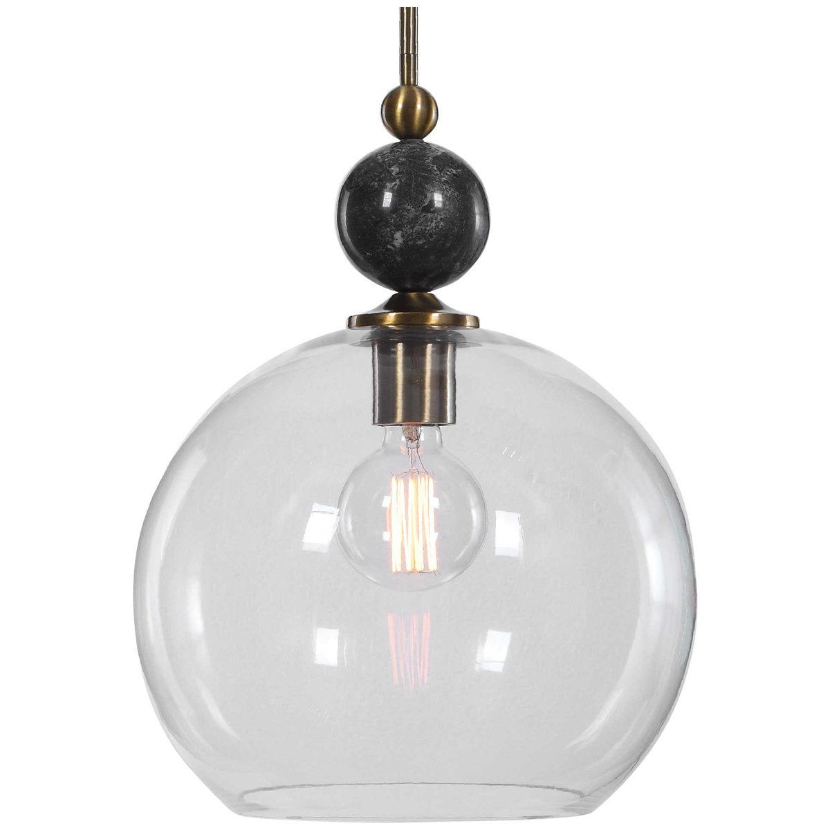 Suspension en verre Uttermost Mendota à 1 lumière